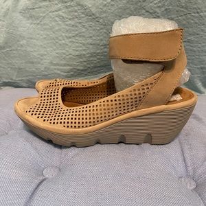 Clarks wedges with straps